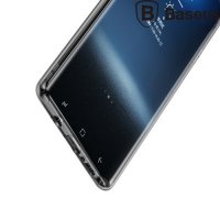 Прозрачный силиконовый чехол для Samsung Galaxy Note 9 BASEUS Air  - прозрачно-чёрный