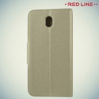 Red Line чехол книжка для Samsung Galaxy J7 2017 SM-J730F - Золотой