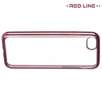 Red Line iBox Blaze силиконовый чехол для iPhone 8/7  с металлизированными краями - Розовый