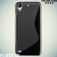 Силиконовый чехол для HTC Desire 530 / 630 - S-образный Черный
