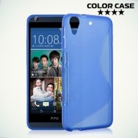 Силиконовый чехол для HTC Desire 626, 626G и 628 - S-образный Синий