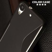Силиконовый чехол для HTC Desire 628 - S-образный Черный