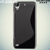 Силиконовый чехол для HTC Desire 630 - S-образный Черный