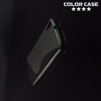 Силиконовый чехол для HTC Desire 828 - S-образный Черный