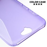 Силиконовый чехол для HTC One A9 - S-образный Фиолетовый