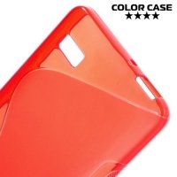 Силиконовый чехол для Huawei Honor 4C - S-образный Красный