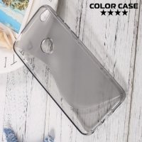 Силиконовый чехол для Huawei Honor 8 lite - S-образный Серый