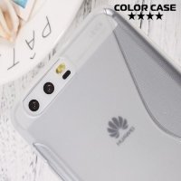 Силиконовый чехол для Huawei P10 - S-образный Прозрачный