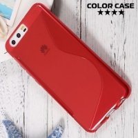 Силиконовый чехол для Huawei P10 - S-образный Красный