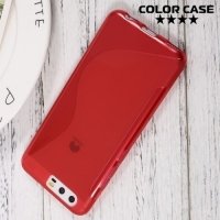 Силиконовый чехол для Huawei P10 - S-образный Красный