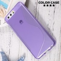 Силиконовый чехол для Huawei P10 - S-образный Фиолетовый