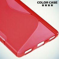 Силиконовый чехол для Huawei P8 - S-образный Красный