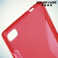 Силиконовый чехол для Huawei P8 - S-образный Красный