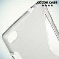 Силиконовый чехол для Huawei P8 - S-образный Серый