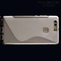 Силиконовый чехол для Huawei P9 Plus - S-образный Прозрачный