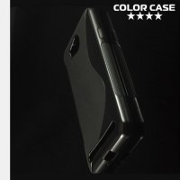 Силиконовый чехол для Huawei Y3 II - S-образный Черный