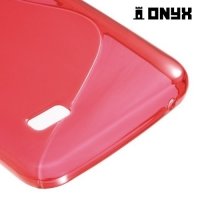 Силиконовый чехол для Huawei Y5 - S-образный Красный