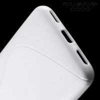 Силиконовый чехол для Huawei Y6 - S-образный Белый