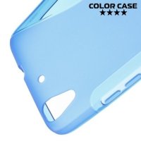 Силиконовый чехол для Huawei Y6 - S-образный Синий