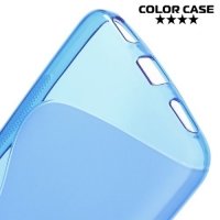 Силиконовый чехол для Huawei Y6 - S-образный Синий