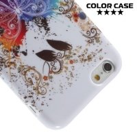 Силиконовый чехол для iPhone 6S / 6 - с рисунком Бабочка
