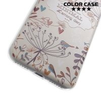 Силиконовый чехол для iPhone 8/7 - с рисунком Цветы