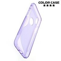 Силиконовый чехол для iPhone X - S-образный Фиолетовый