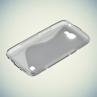 Силиконовый чехол для LG K4 K130E - S-образный Серый