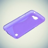 Силиконовый чехол для LG K4 K130E - S-образный Фиолетовый