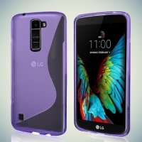 Силиконовый чехол для LG K10 K410 - S-образный Фиолетовый