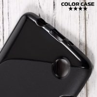 Силиконовый чехол для LG K8 2017 X300 - S-образный Черный