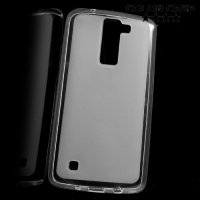 Силиконовый чехол для LG K8 K350E - Матовый Белый полупрозрачный