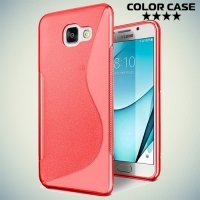 Силиконовый чехол для Samsung Galaxy A3 2017 SM-A320F - S-образный Красный