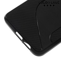 Силиконовый чехол для Samsung Galaxy A5 2018 SM-A530F - S-образный Черный