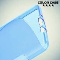 Силиконовый чехол для Samsung Galaxy A7 - S-образный Синий