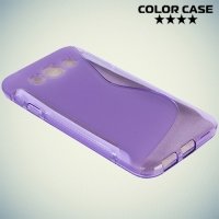 Силиконовый чехол для Samsung Galaxy E5 - S-образный Фиолетовый