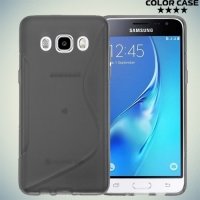Силиконовый чехол для Samsung Galaxy J5 2016 SM-J510 - S-образный Серый