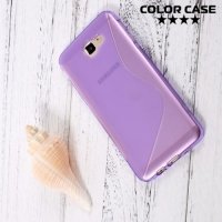 Силиконовый чехол для Samsung Galaxy J5 Prime  - S-образный Фиолетовый