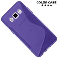 Силиконовый чехол для Samsung Galaxy J7 2016 SM-J710F - S-образный Фиолетовый