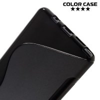 Силиконовый чехол для Samsung Galaxy Note 7 - S-образный Черный