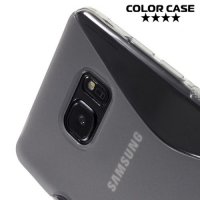 Силиконовый чехол для Samsung Galaxy Note 7 - S-образный Серый