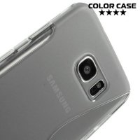 Силиконовый чехол для Samsung Galaxy S7 Edge - S-образный Серый