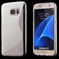 Силиконовый чехол для Samsung Galaxy S7 - S-образный Прозрачный