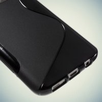 Силиконовый чехол для Samsung Galaxy S7 - S-образный Черный