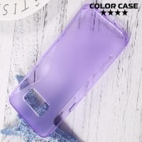 Силиконовый чехол для Samsung Galaxy S8 - S-образный Фиолетовый