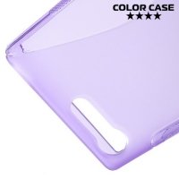 Силиконовый чехол для Sony Xperia X Compact - S-образный Фиолетовый