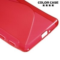 Силиконовый чехол для Sony Xperia X Performance - S-образный Красный