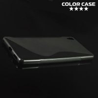 Силиконовый чехол для Sony Xperia XA Ultra - S-образный Черный