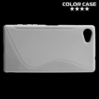 Силиконовый чехол для Sony Xperia Z5 Compact E5823 - S-образный Белый