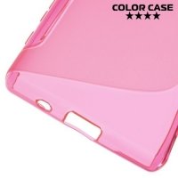 Силиконовый чехол для Sony Xperia Z5 Compact E5823 - S-образный Розовый
